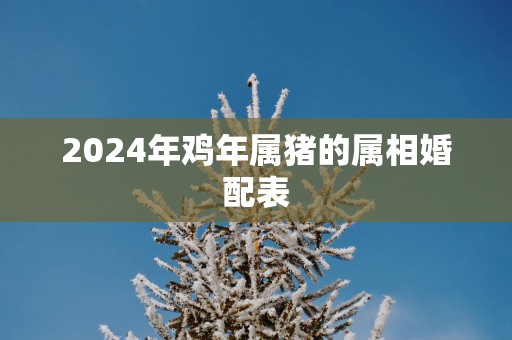 2025年鸡年属猪的属相婚配表