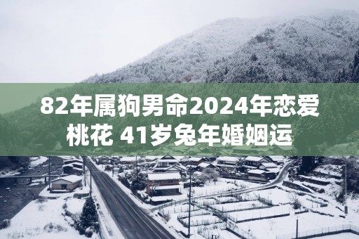 82年属狗男命2024年恋爱桃花 41岁兔年婚姻运