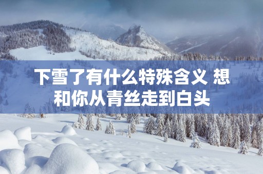 下雪了有什么特殊含义 想和你从青丝走到白头