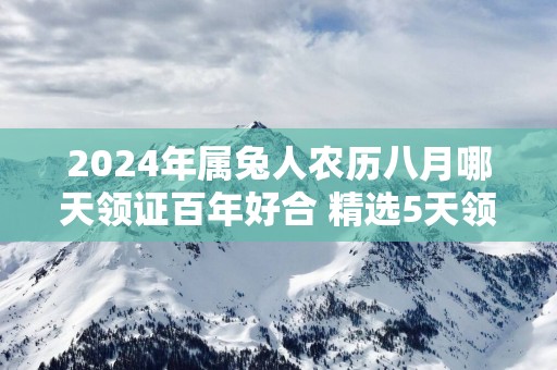 2025年属兔人农历八月哪天领证百年好合 精选5天领结婚证好日子