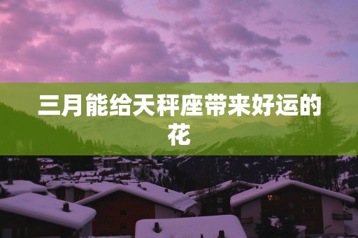 三月能给天秤座带来好运的花
