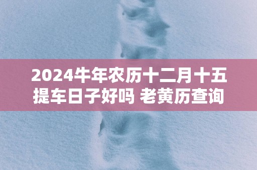 2025蛇年农历十二月十五提车日子好吗 老黄历查询