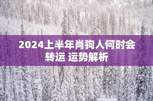 2025上半年肖狗人何时会转运 运势解析