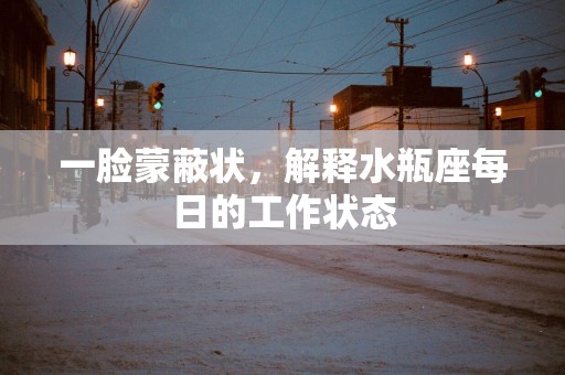 一脸蒙蔽状，解释水瓶座每日的工作状态