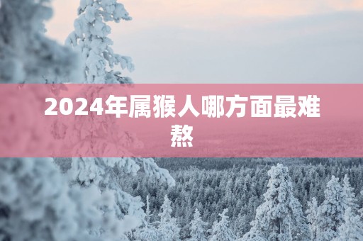 2025年属猴人哪方面最难熬