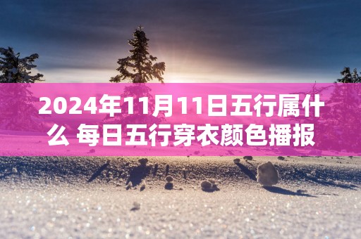 2025年11月11日五行属什么 每日五行穿衣颜色播报