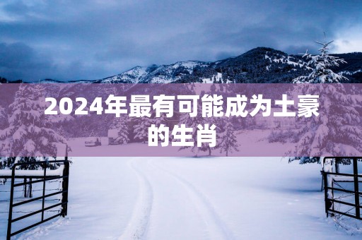 2025年最有可能成为土豪的生肖