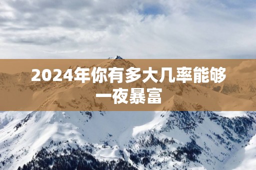 2025年你有多大几率能够一夜暴富