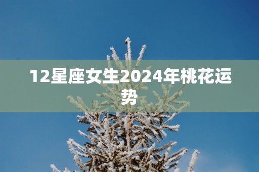 12星座女生2025年桃花运势