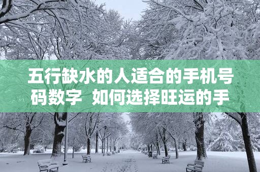 五行缺水的人适合的手机号码数字  如何选择旺运的手机号码