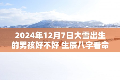 2025年12月7日大雪出生的男孩好不好 生辰八字看命