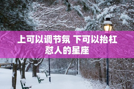上可以调节氛 下可以抬杠怼人的星座