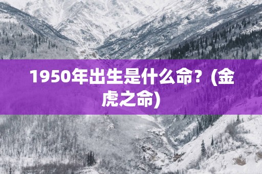 1950年出生是什么命？(金虎之命)
