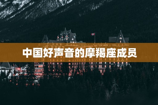 中国好声音的摩羯座成员