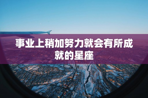 事业上稍加努力就会有所成就的星座