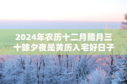 2025年农历十二月腊月三十除夕夜是黄历入宅好日子吗