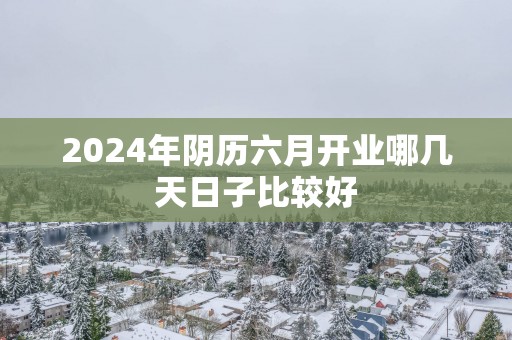 2025年阴历六月开业哪几天日子比较好