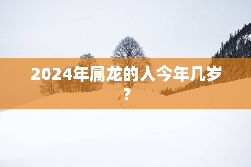 2025年属龙的人今年几岁？