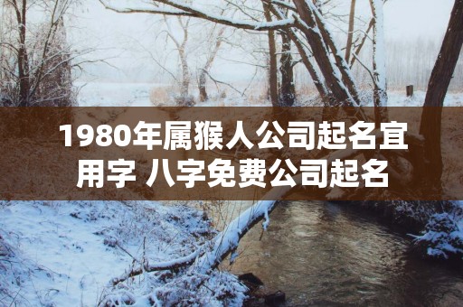 1980年属猴人公司起名宜用字 八字免费公司起名
