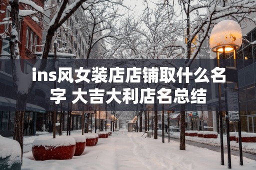 ins风女装店店铺取什么名字 大吉大利店名总结