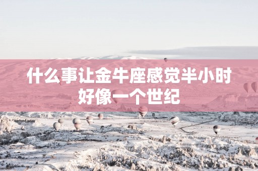 什么事让金牛座感觉半小时好像一个世纪