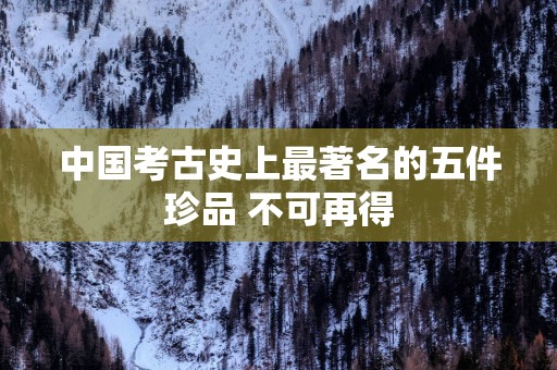 中国考古史上最著名的五件珍品 不可再得