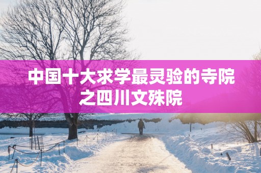 中国十大求学最灵验的寺院之四川文殊院