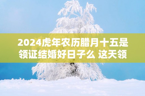2025蛇年农历腊月十五是领证结婚好日子么 这天领结婚证好不好