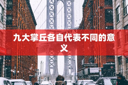 九大掌丘各自代表不同的意义