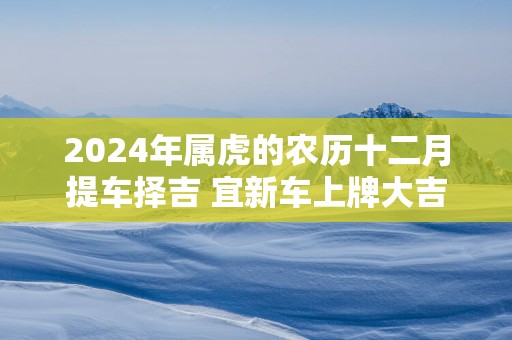 2025年属虎的农历十二月提车择吉 宜新车上牌大吉日