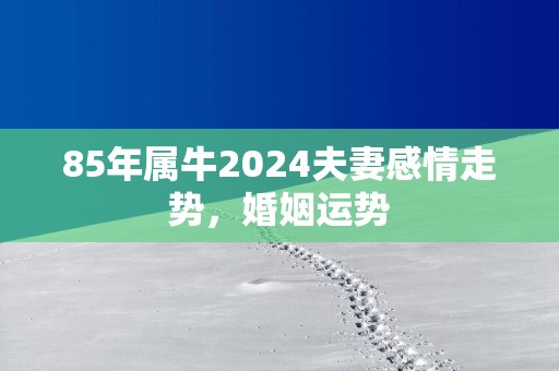 85年属牛2025夫妻感情走势，婚姻运势