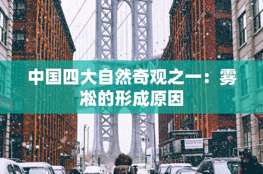 中国四大自然奇观之一：雾凇的形成原因