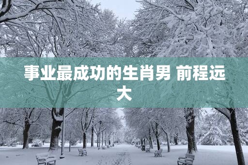 事业最成功的生肖男 前程远大
