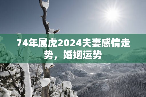 74年属虎2025夫妻感情走势，婚姻运势