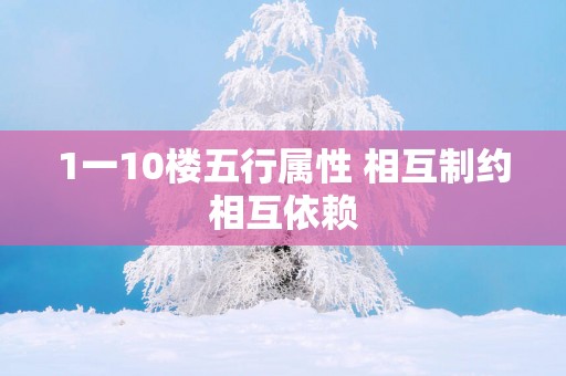 1一10楼五行属性 相互制约相互依赖