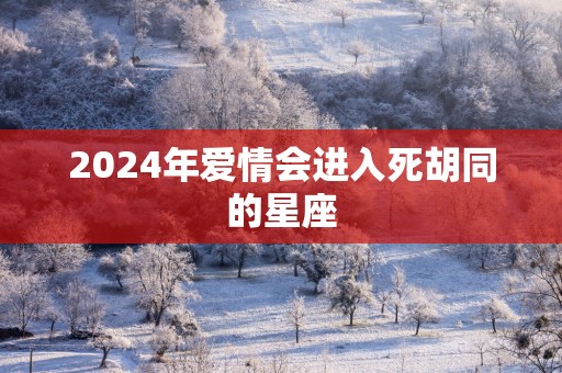 2025年爱情会进入死胡同的星座
