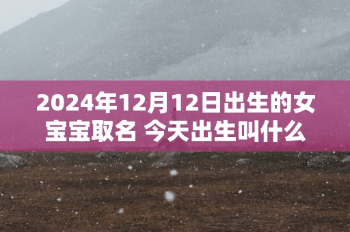 2025年12月12日出生的女宝宝取名 今天出生叫什么名字好