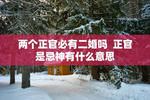 两个正官必有二婚吗  正官是忌神有什么意思