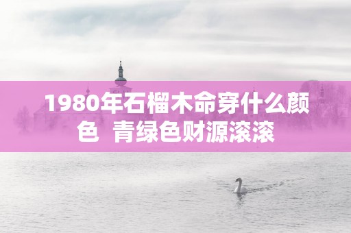 1980年石榴木命穿什么颜色  青绿色财源滚滚