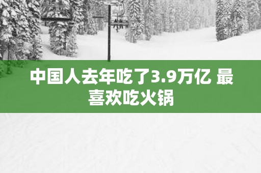 中国人去年吃了3.9万亿 最喜欢吃火锅