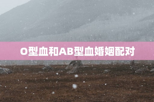 O型血和AB型血婚姻配对