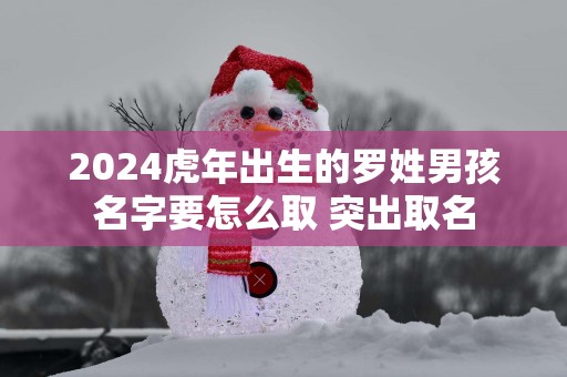 2025蛇年出生的罗姓男孩名字要怎么取 突出取名