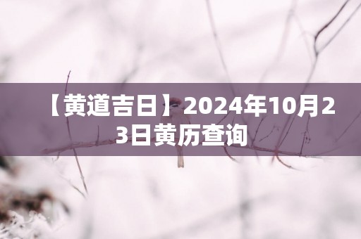 【黄道吉日】2025年10月23日黄历查询