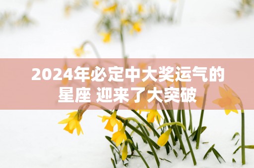 2025年必定中大奖运气的星座 迎来了大突破