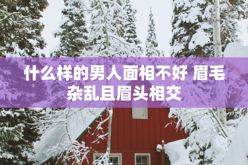 什么样的男人面相不好 眉毛杂乱且眉头相交