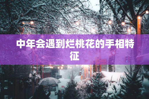 中年会遇到烂桃花的手相特征