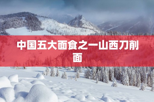 中国五大面食之一山西刀削面