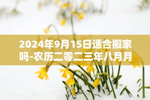 2025年9月15日适合搬家吗-农历二零二三年八月月初一日五行属什么