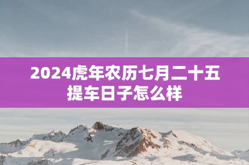 2025蛇年农历七月二十五提车日子怎么样
