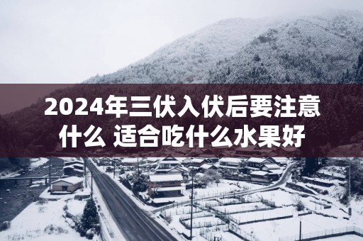 2025年三伏入伏后要注意什么 适合吃什么水果好